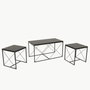 Hanah Home Defne - Juego de mesas de centro Antracita y Negro